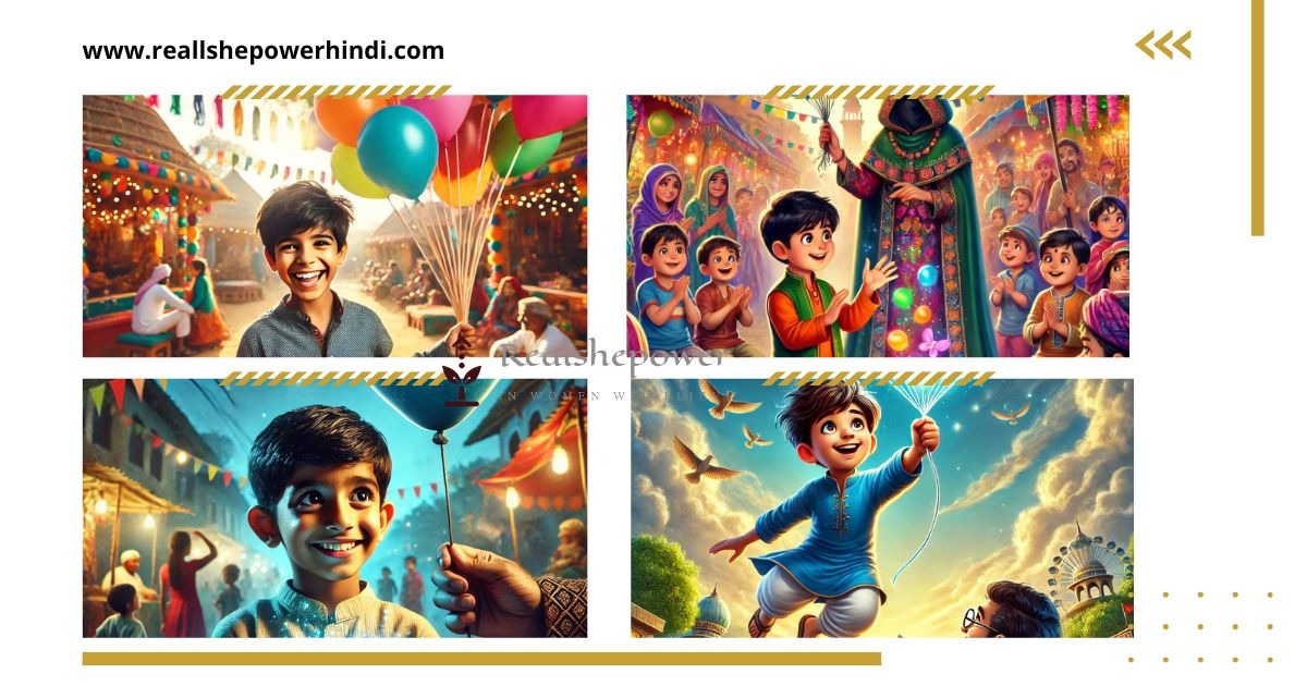 गुब्बारे वाला जादूगर 1 a cartoon character from the animated movie, the little boy is playing with balloons