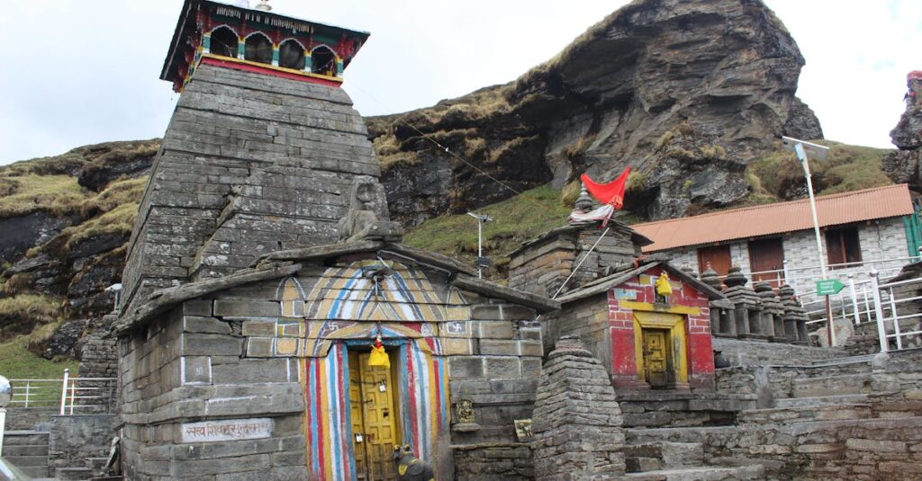 Tungnath Temple in Rudraprayag, India offers stunning views with its ancient architecture.
