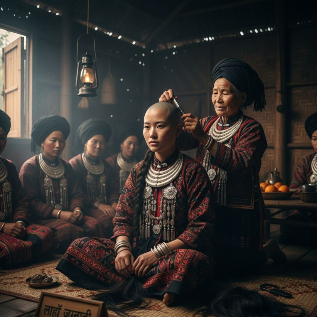 लाहू जनजाति की दुल्हन का मुंडन — RealShePower Hindi