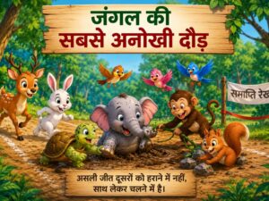 जंगल की सबसे अनोखी दौड़ | बच्चों के लिए मजेदार हिंदी कहानी