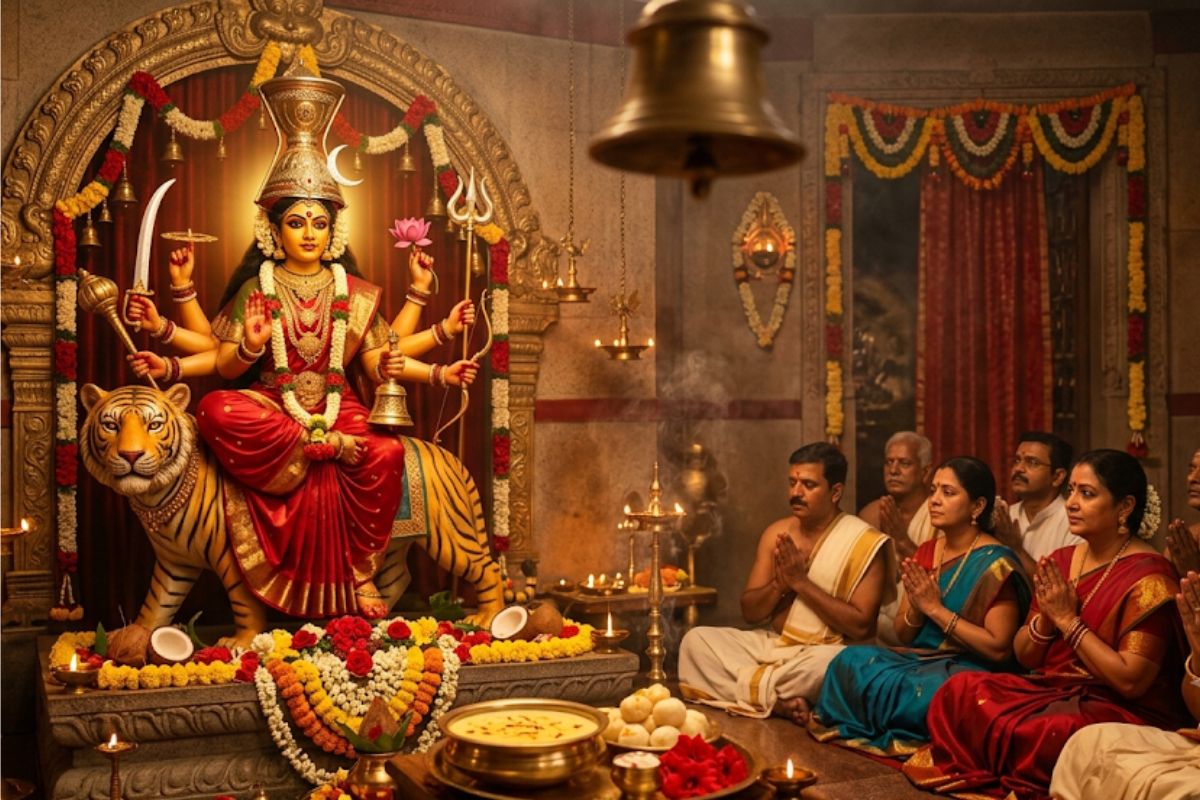 नवरात्र का तीसरा दिन: माँ चंद्रघंटा की पूजा, मंत्र, भोग और पौराणिक कथा